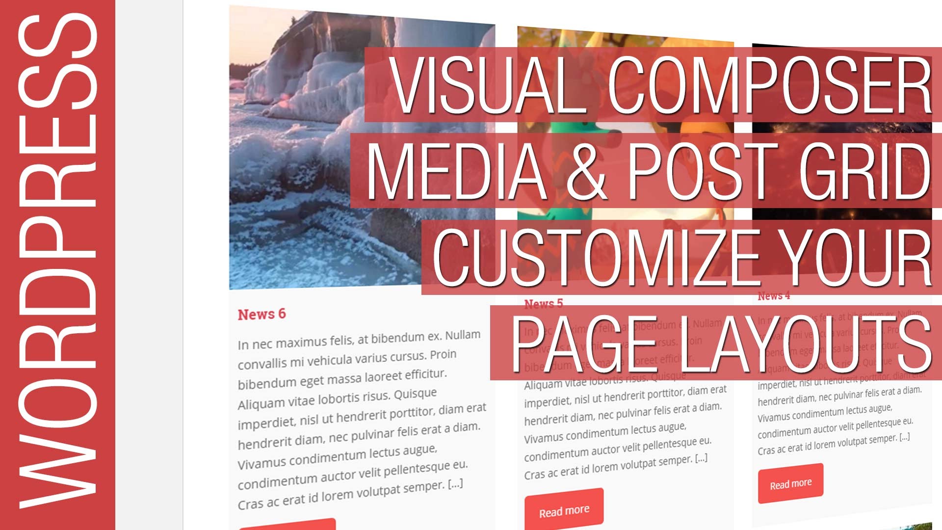 WordPress Visual Composer Media & Post Grid Tutorial