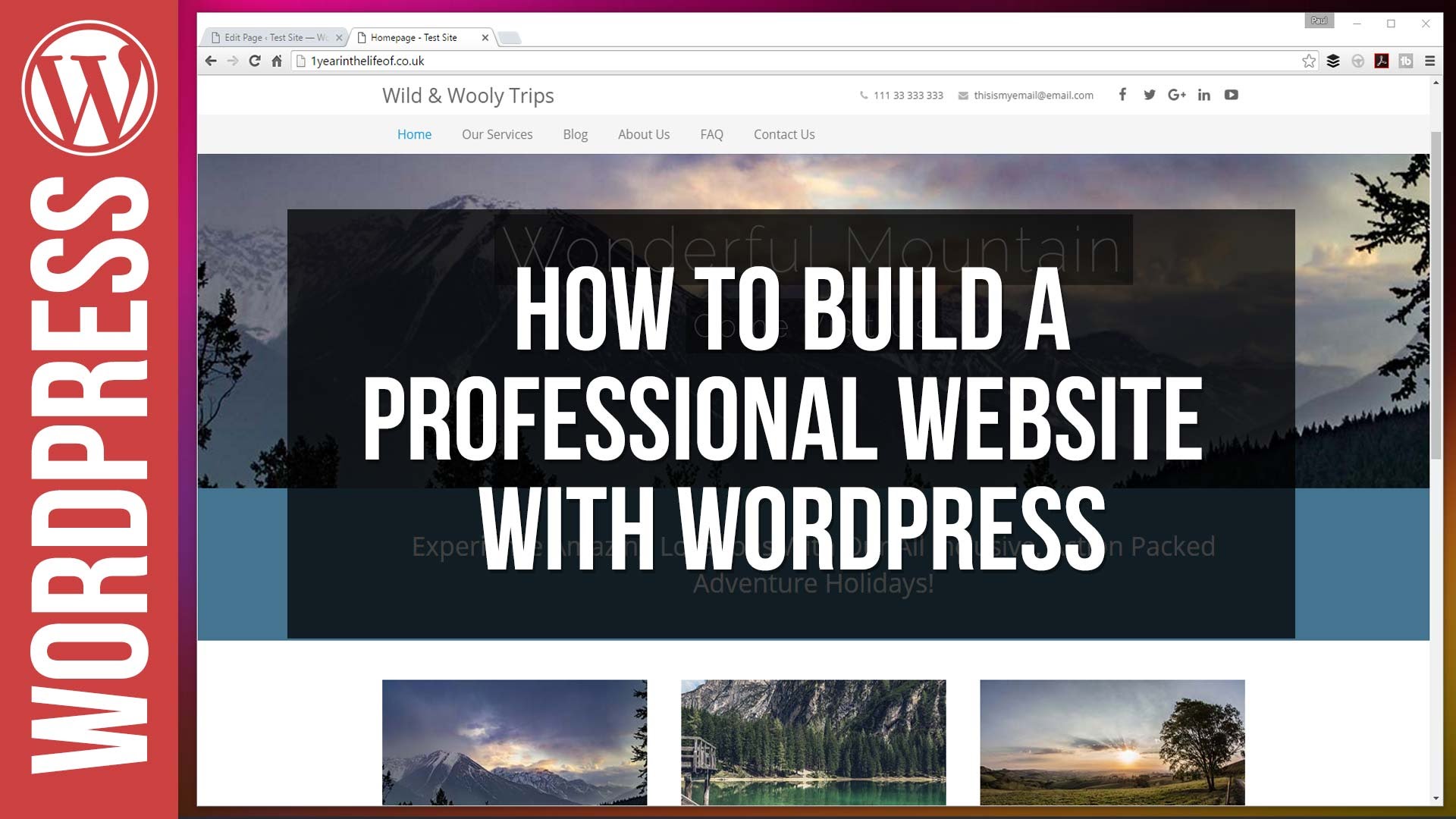 How To Build A Professional Website From Scratch With WordPress 2016